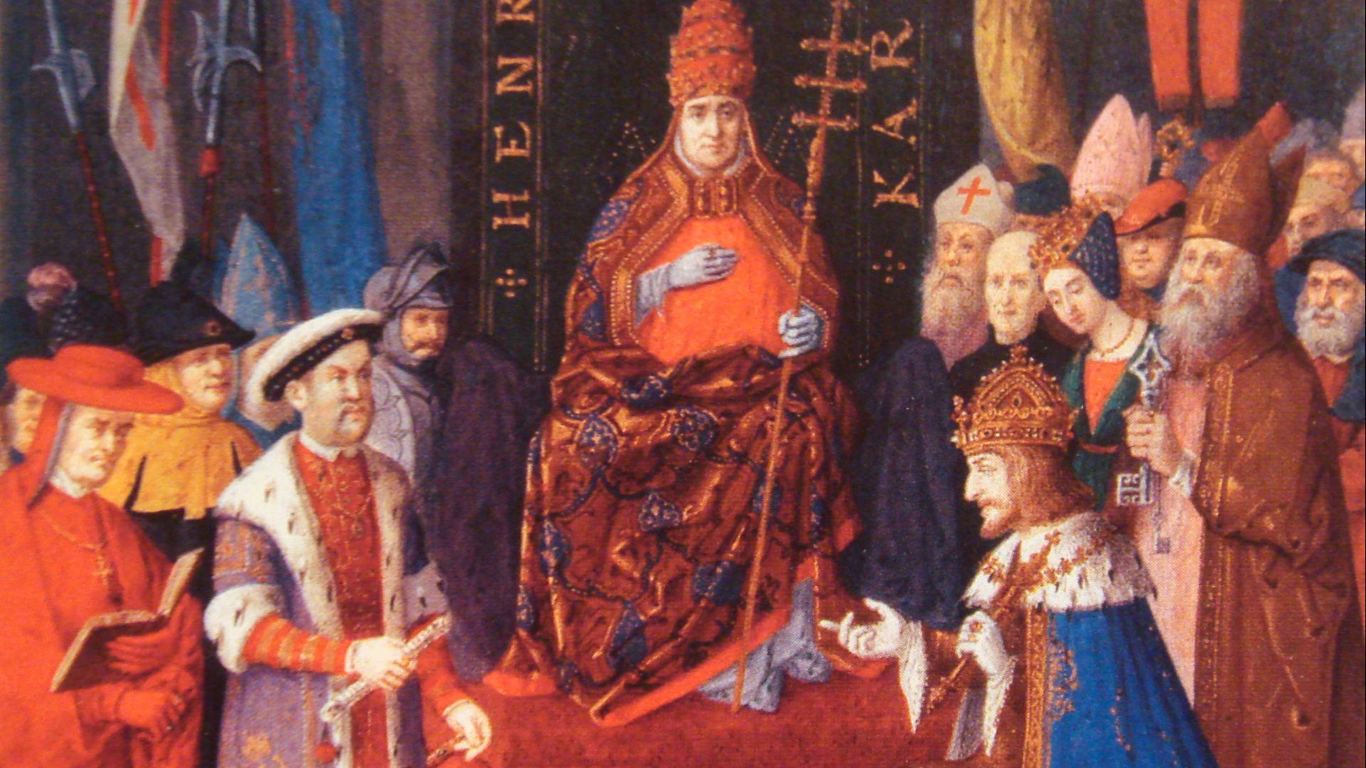 File:Henry VIII with Charles Quint and Pope Leon X circa 1520.jpg