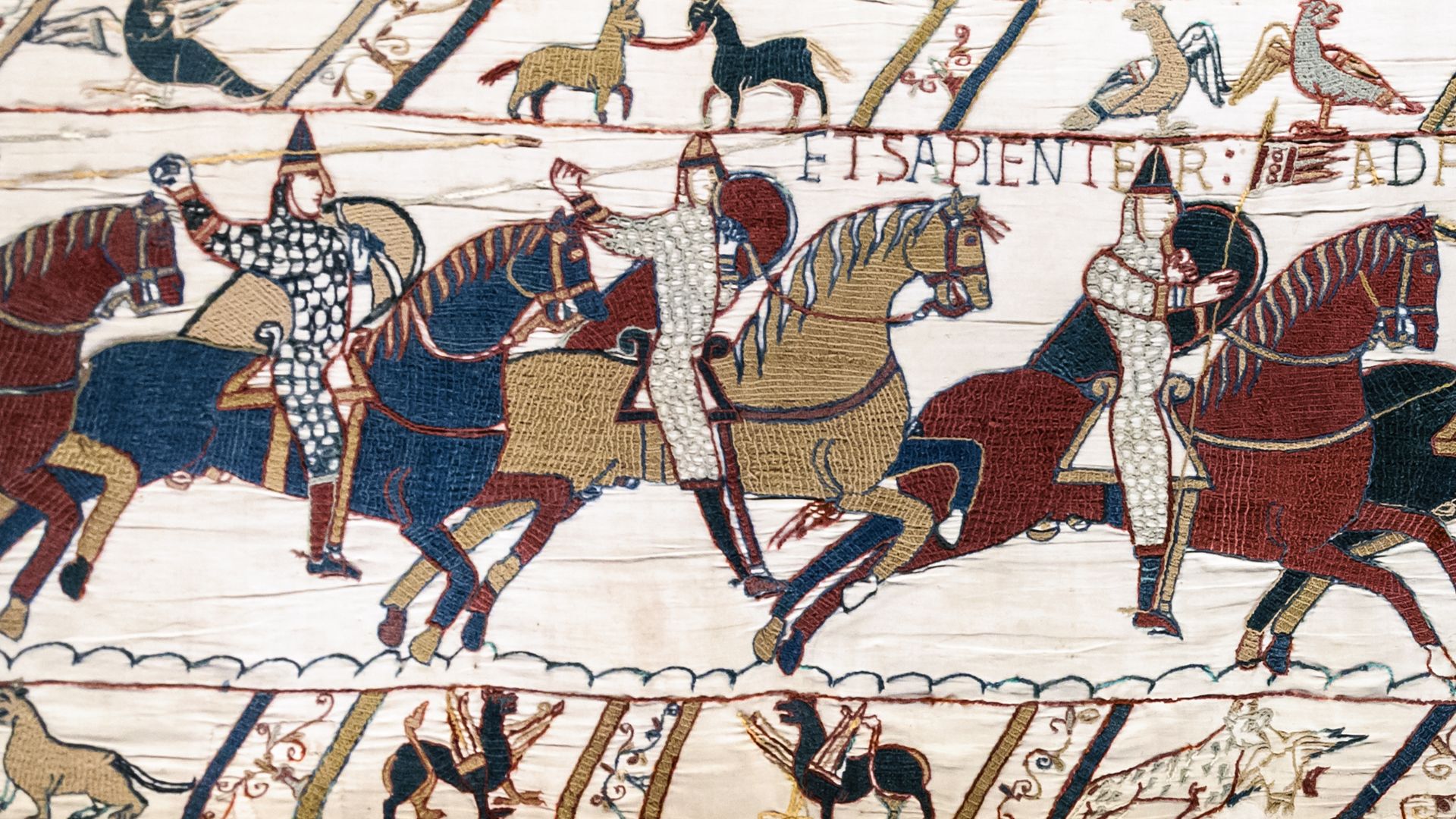 File:Bayeux Tapestry scene51 Battle of Hastings Norman knights and archers.jpg