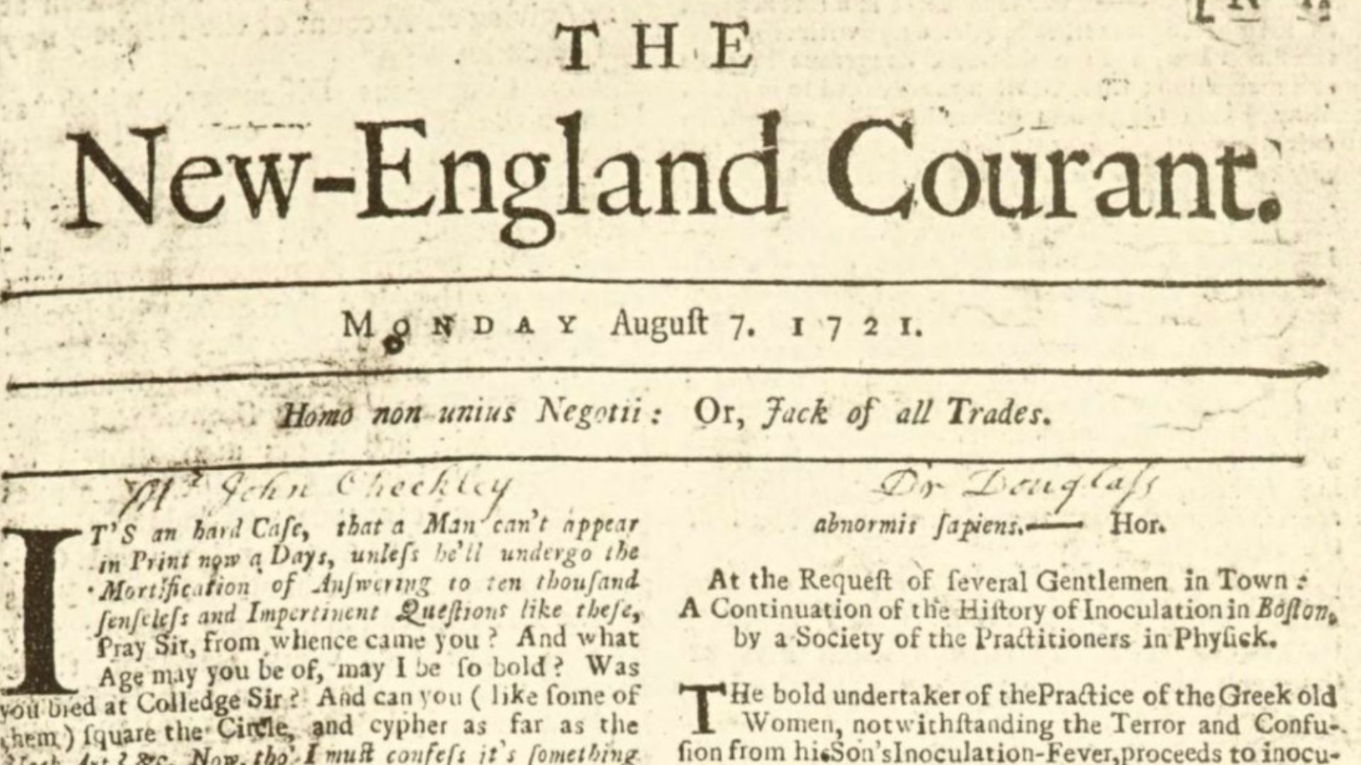 File:New England Courant, first issue, August 7, 1721.jpg