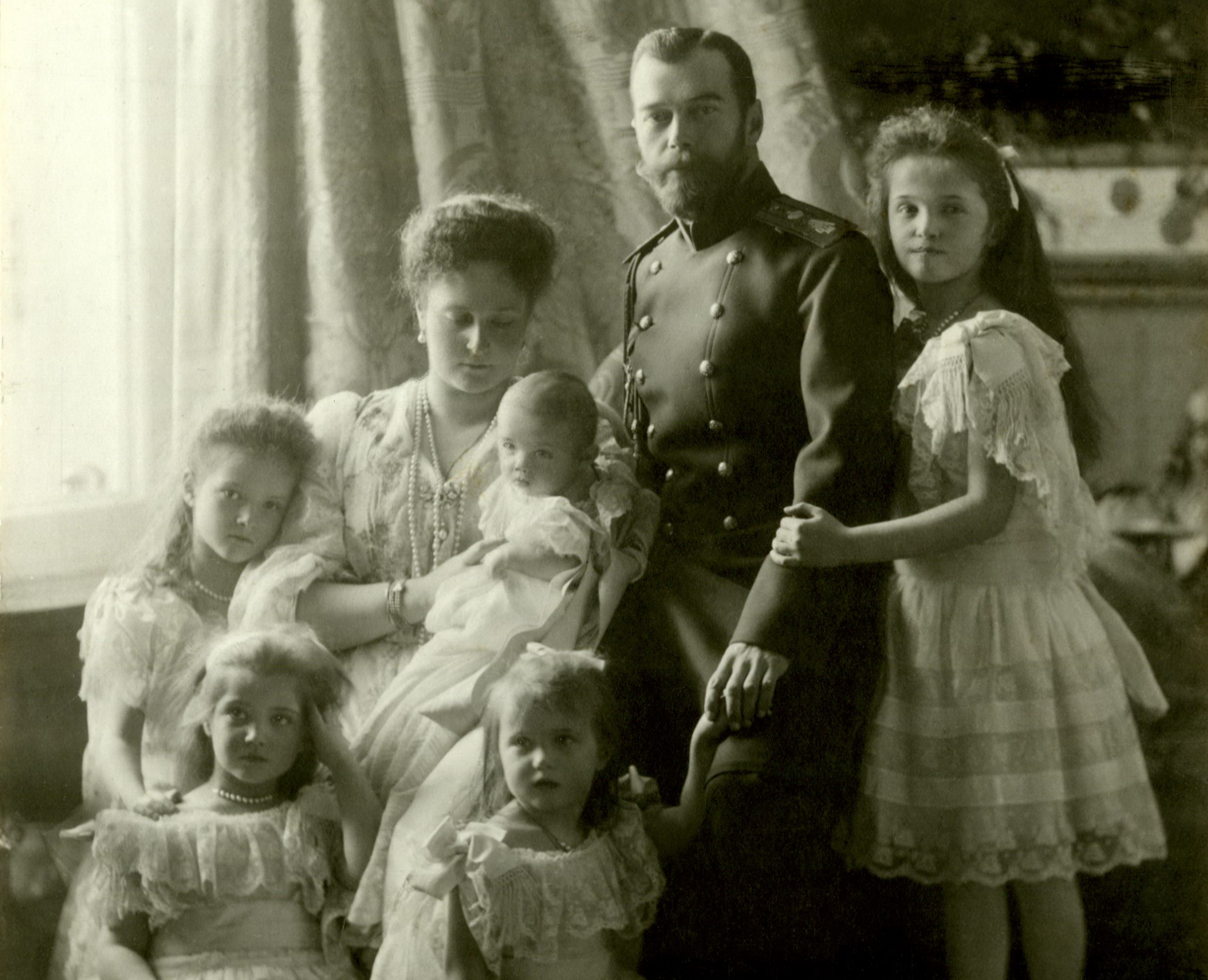 Tsar Nicholas II and Romanov family photograph