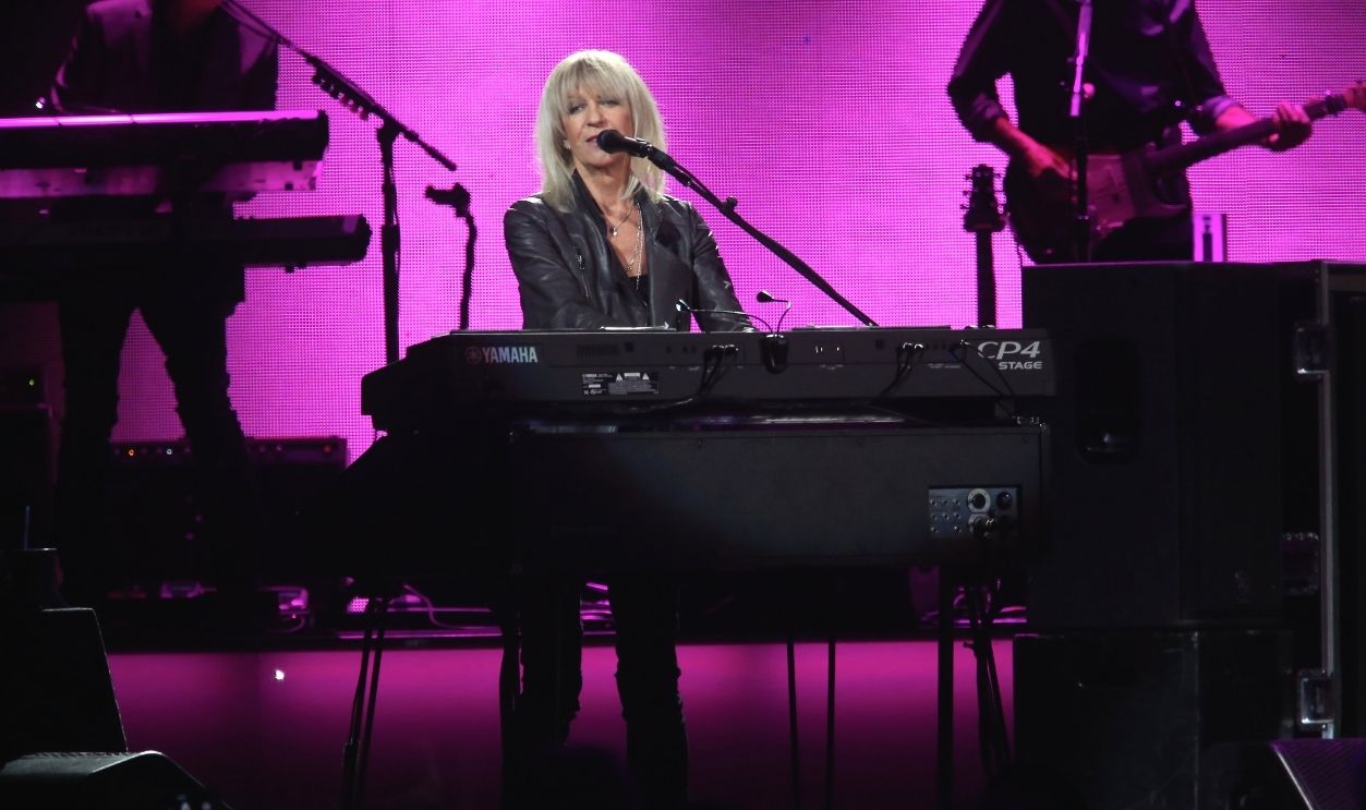 Gettyimages - 1216279567, Christine McVie Performing In Concert With Fleetwood Mac Singer, songwriter and keyboardist Christine McVie is shown performing on stage during a 