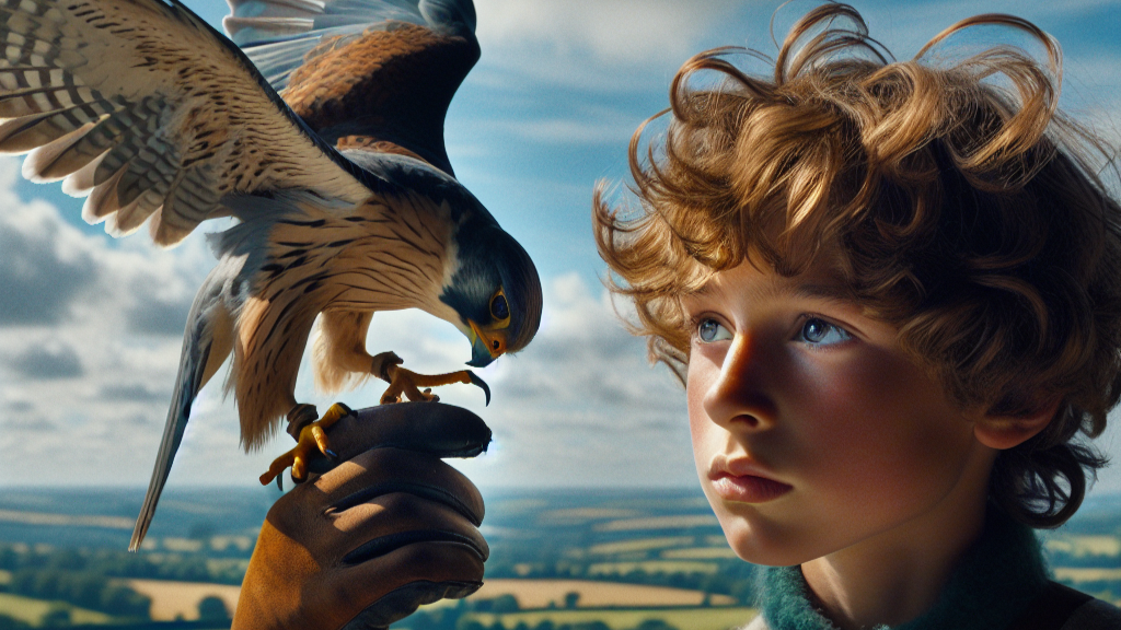 A boy with Falcon