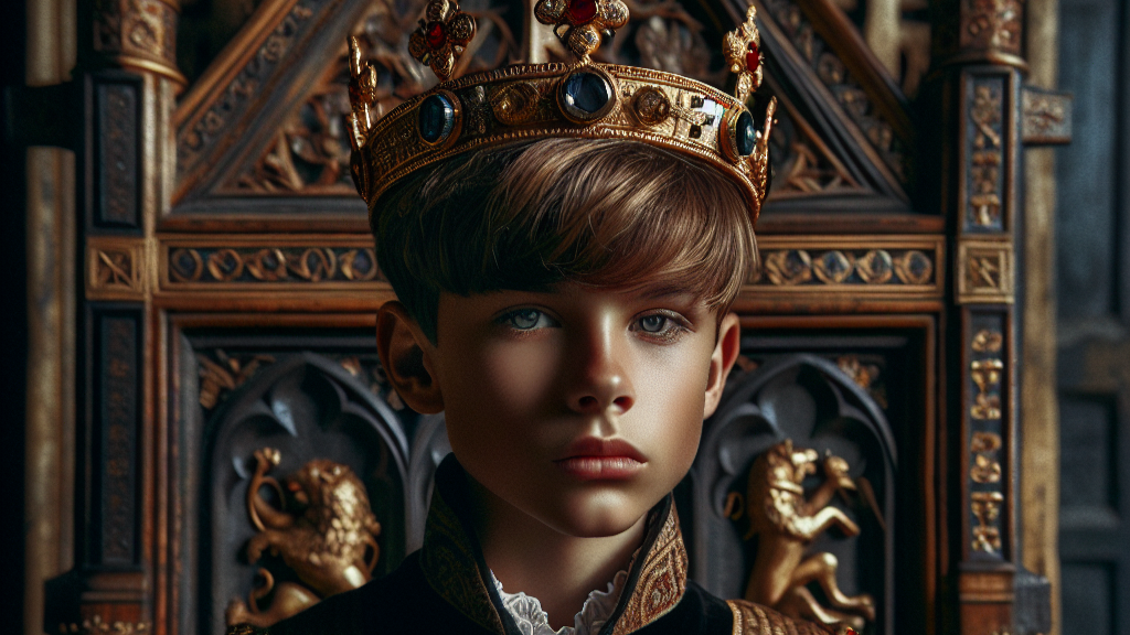 A boy wearing a crown