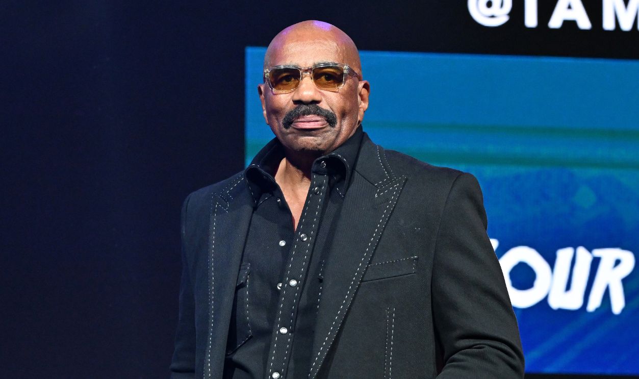 Steve Harvey speaks onstage during Day 2 of 2023 Invest Fest at Georgia World Congress Center on August 27, 2023 in Atlanta, Georgia.