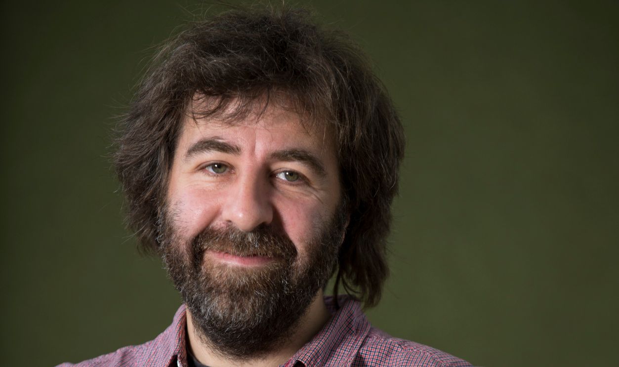 Award-winning Irish comedian David O'Doherty, pictured at the Edinburgh International Book Festival where he talked about his new book entitled 'Danger is Everywhere: A Handbook for Avoiding Danger'. The three-week event is the world's biggest literary festival and is held during the annual Edinburgh Festival. The 2014 event featured talks and presentations by more than 500 authors from around the world and was the 31st edition of the festival. 