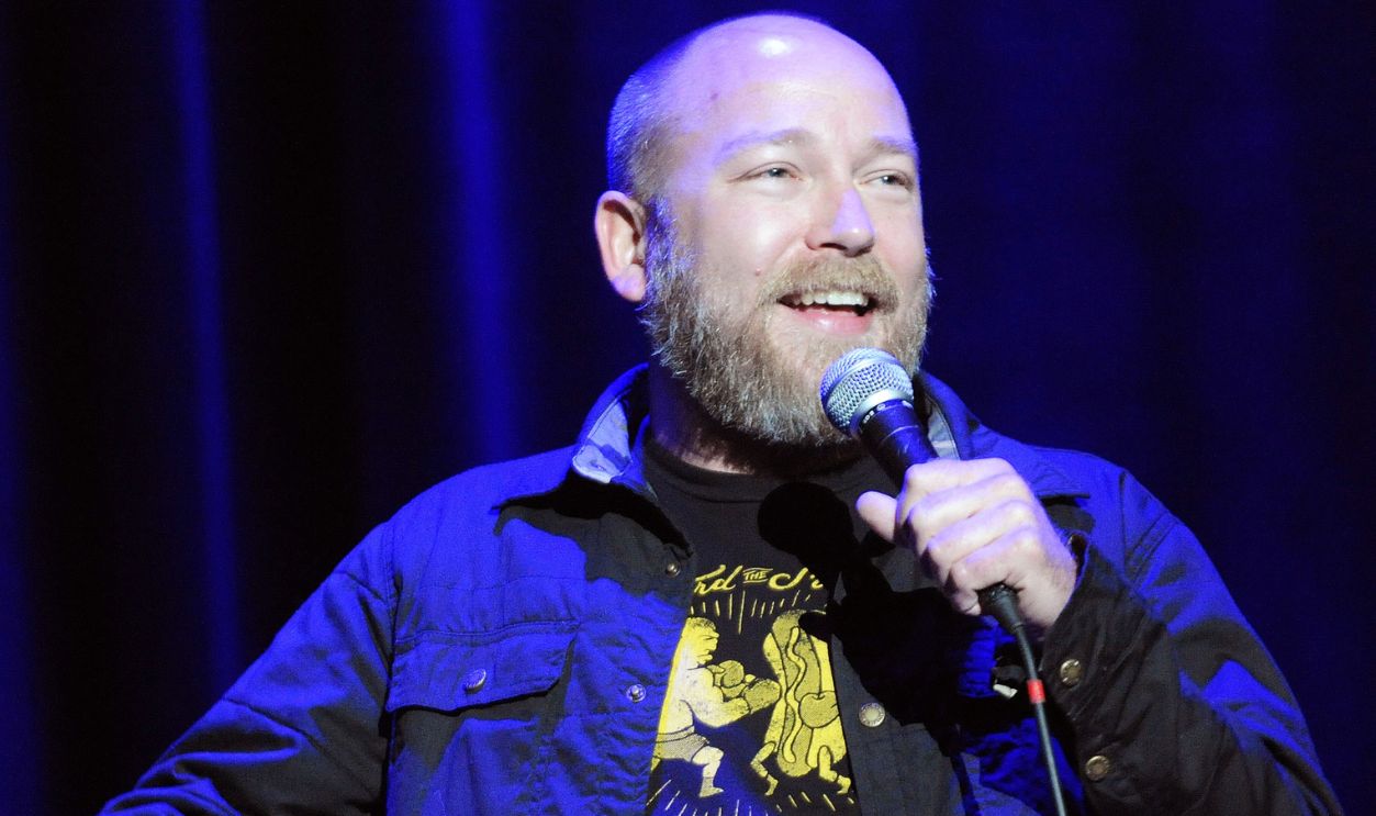 Stand up comedian Kyle Kinane performs at The Morton Theatre on March 28, 2015 in Athens, Georgia. 