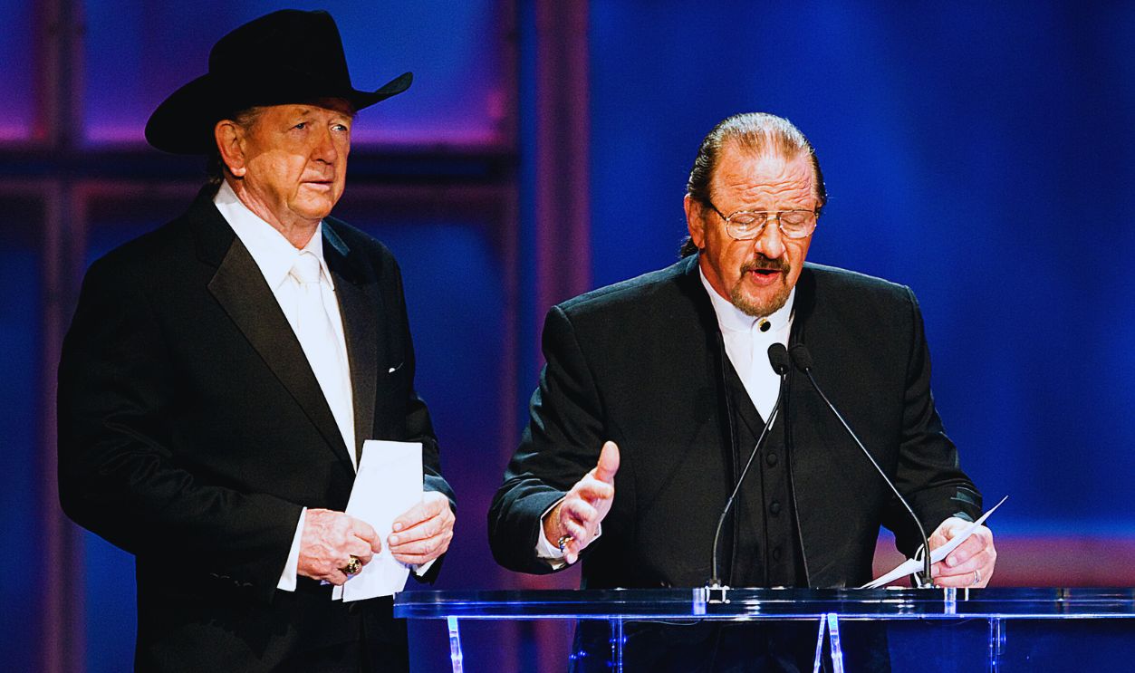 Gettyimages - 85808122, 25th Anniversary Of WrestleMania - WWE Hall Of Fame HOUSTON - APRIL 04: 2009 WWE Hall of Fame inductees Dory Funk Jr., left, and Terry Funk attends the 25th Anniversary of WrestleMania's WWE Hall of Fame at the Toyota Center on April 4, 2009 in Houston, Texas.