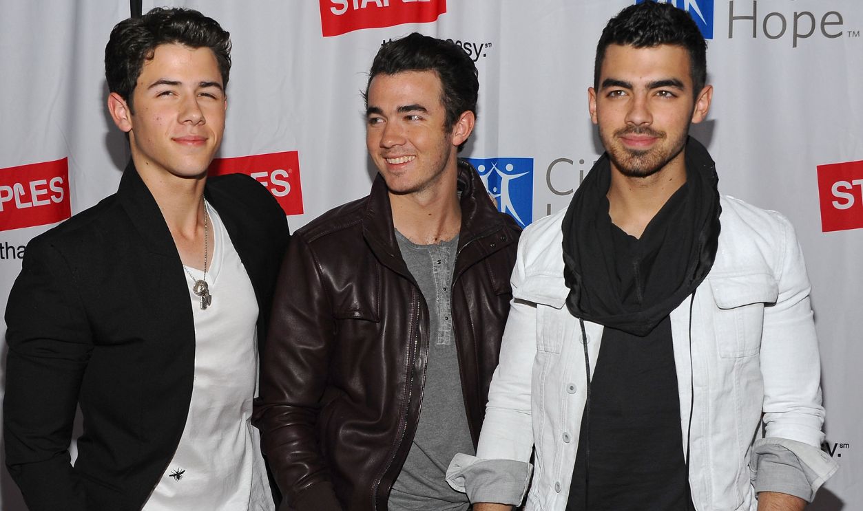 Nick Jonas, Kevin Jonas and Joe Jonas of The Jonas Brothers arrive at the 3rd Annual 'Concert For Hope' at The Gibson Ampitheater on March 20, 2011 in Universal City, California.