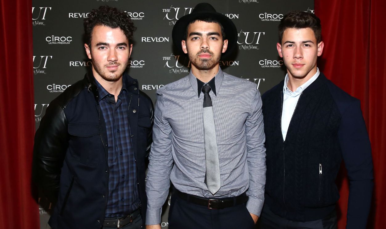 (L-R) Kevin Jonas, Joe Jonas and Nick Jonas attend The Cut and New York Magazine's Fashion Week Party with Revlon and Ciroc at Gramercy Terrace at The Gramercy Park Hotel on September 12, 2013 in New York City.