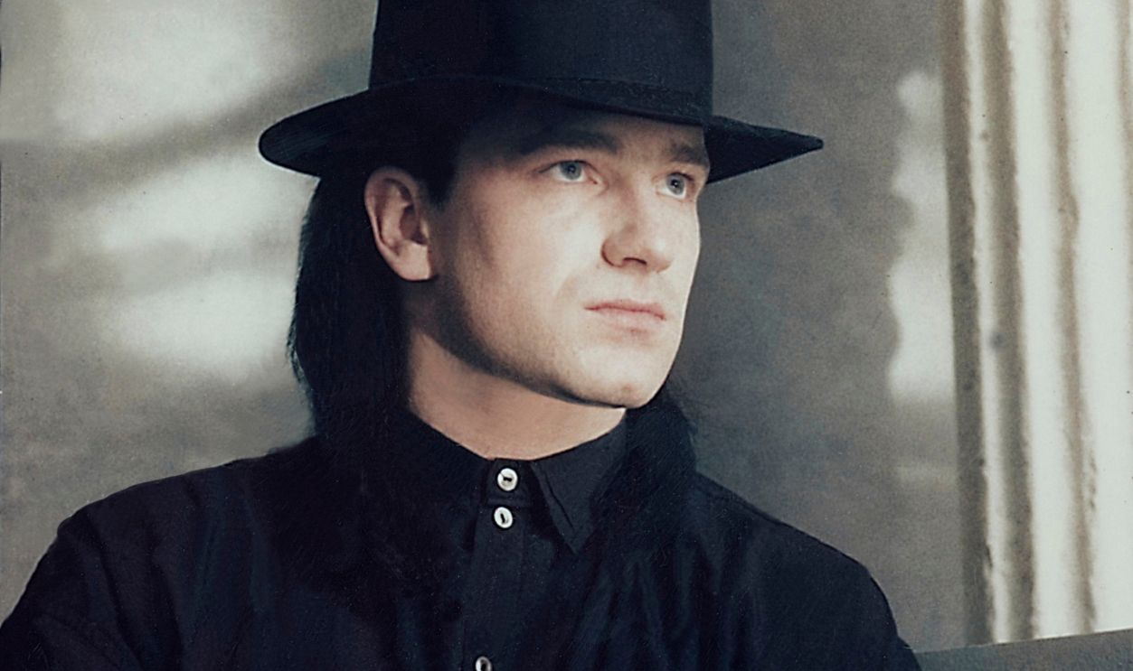 Rock and roll legend Bono of the group U2 poses for a portrait in December 1984 in Los Angeles, California.