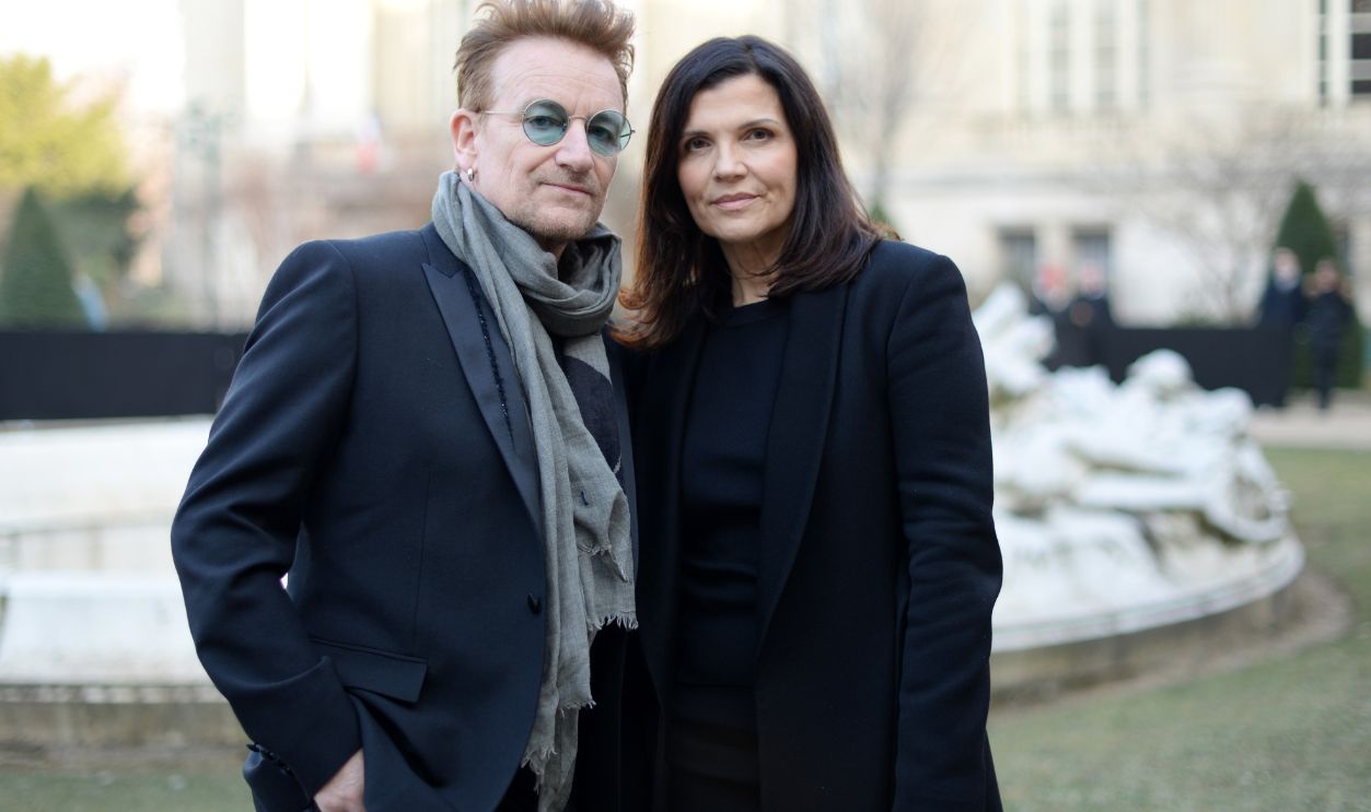 Bono and Ali Hewson attend the Dior Homme Menswear Fall/Winter 2017-2018 show as part of Paris Fashion Week on January 21, 2017 in Paris, France. 