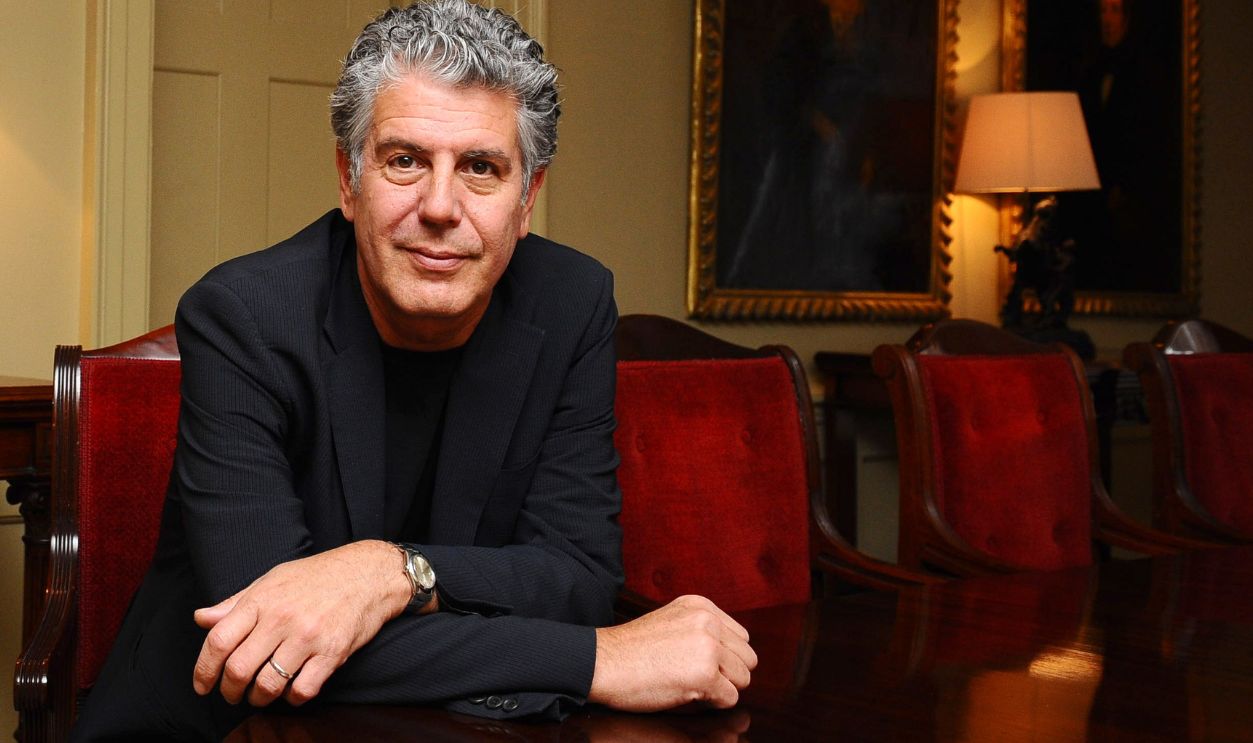 Anthony Bourdain promotes his new book Medium Raw at the Hazlitts club in London. 