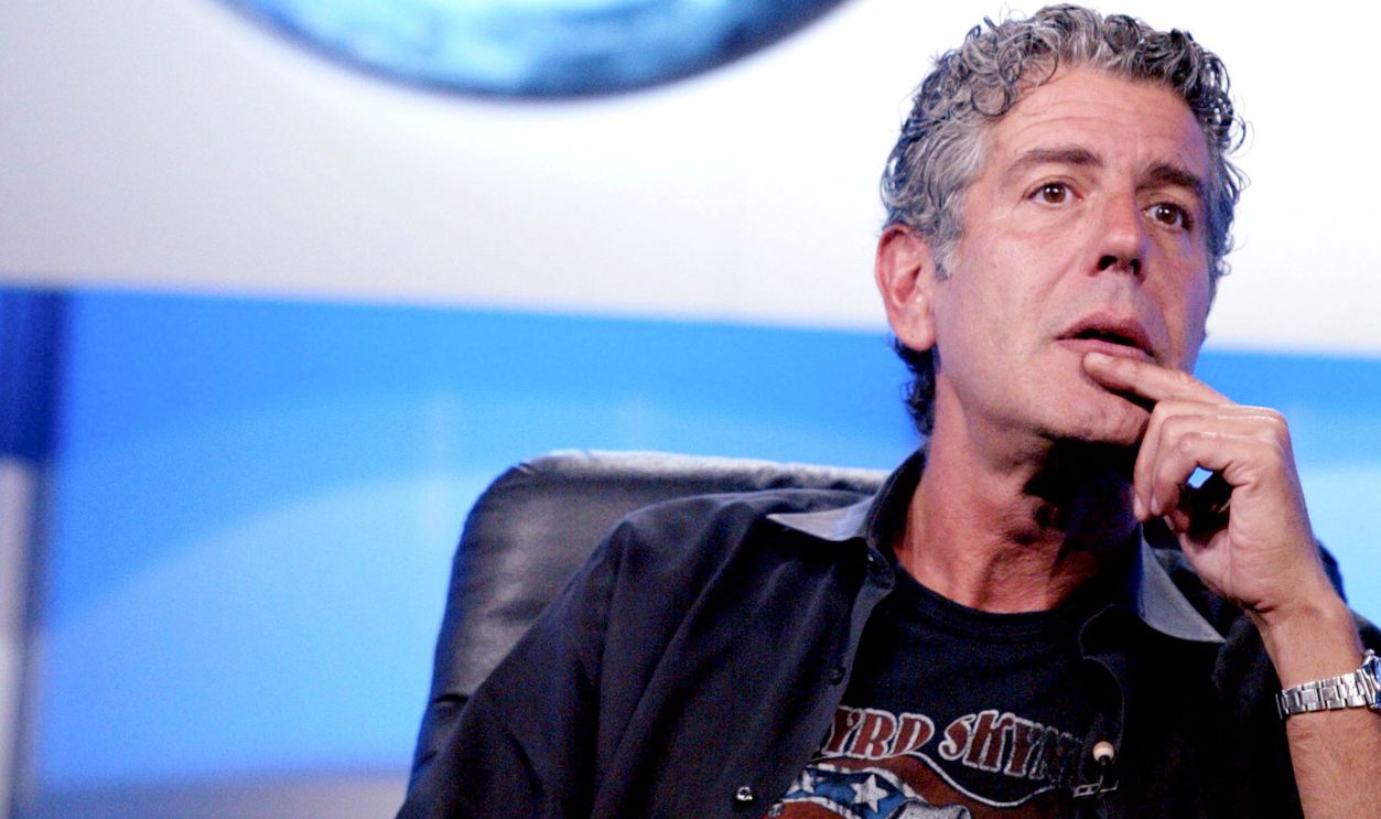 BEVERLY HILLS, CA - JULY 16: Host Anthony Bourdain attends the panel discussion for "Anthony Bourdain: No Reservations" during the Discovery Networks' Travel Channel presentation at the 2005 Television Critics Association Summer Press Tour at the Beverly Hilton Hotel on July 16, 2005 in Beverly Hills, California. 