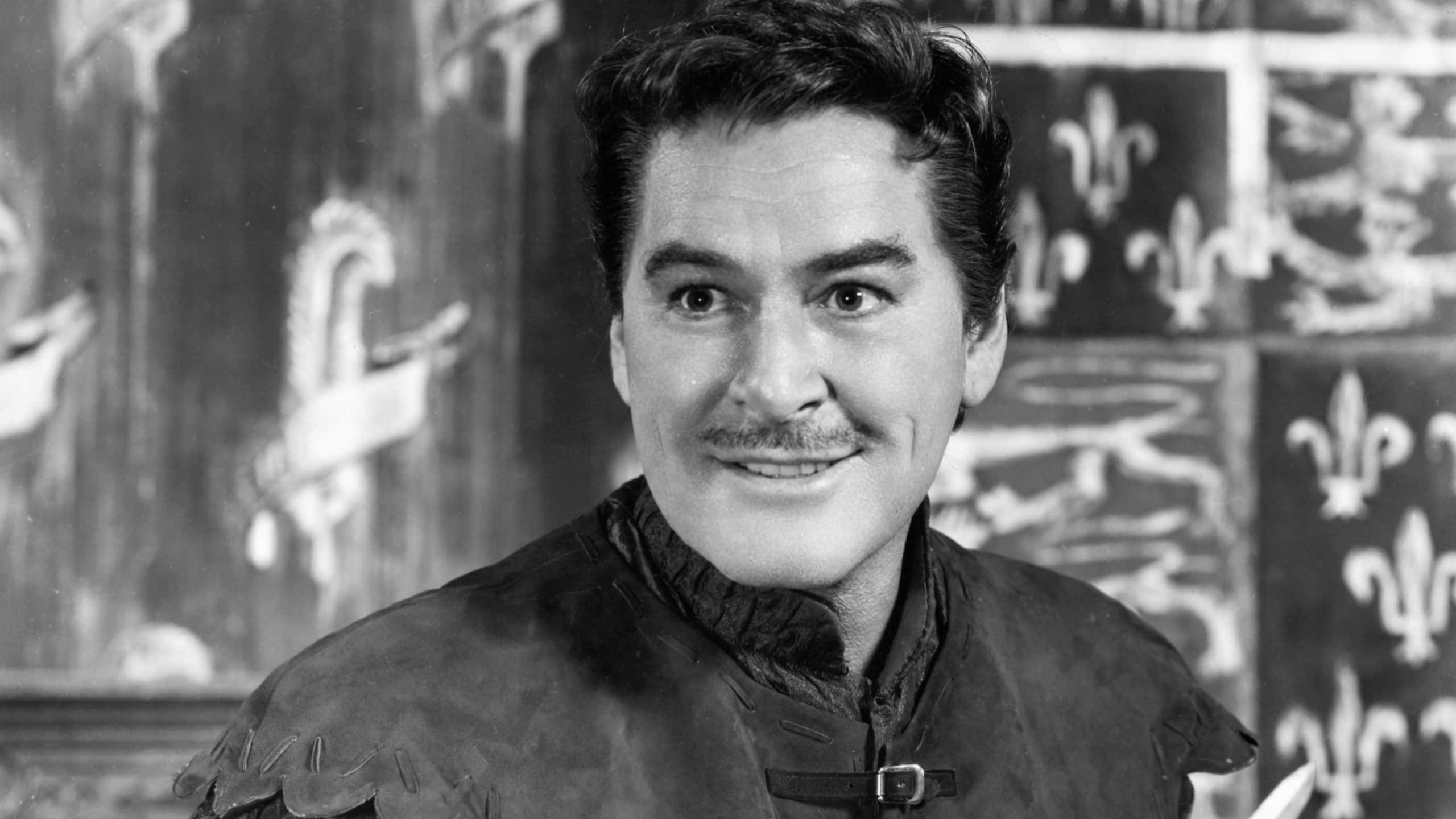 Errol Flynn as Prince Edward from the 1855 film The Warriors, aka The Dark Avenger.