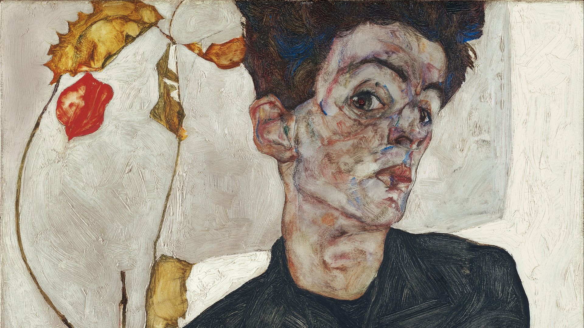 File:Egon Schiele - Self-Portrait with Physalis - Google Art Project.jpg