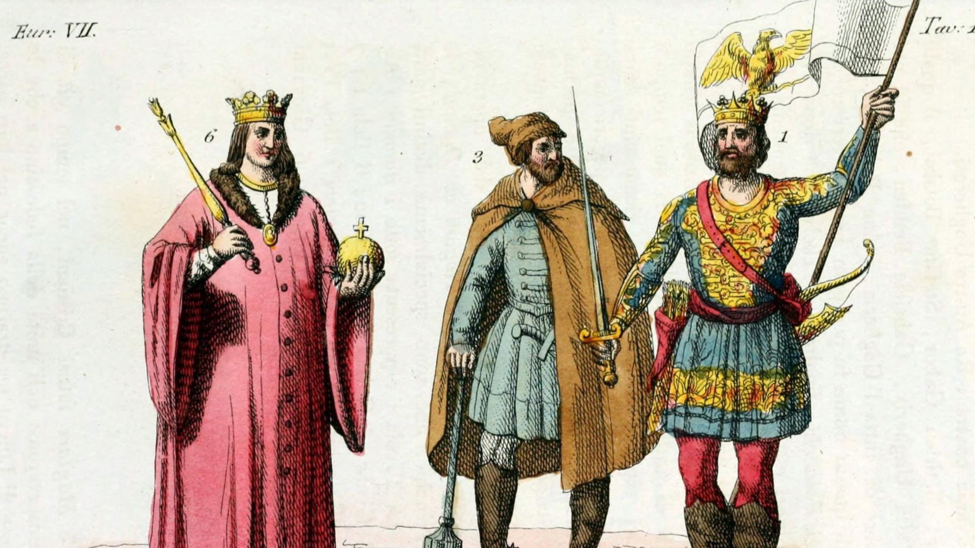 File:Monarchs of Hungary, Attila, Gyula, Bela I, Illustration for Il costume antico e moderno by Giulio Ferrario 1831.jpg