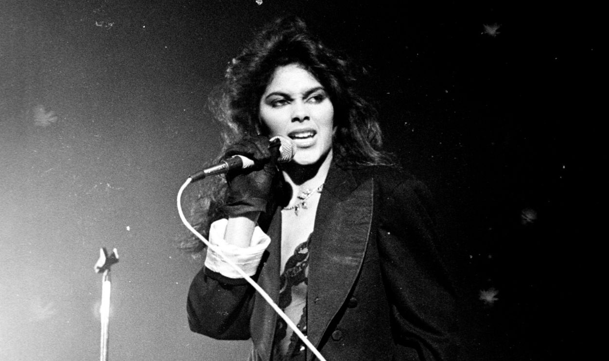 Vanity now known as Denise Matthews performs with the group Vanity 6 on the TV Show