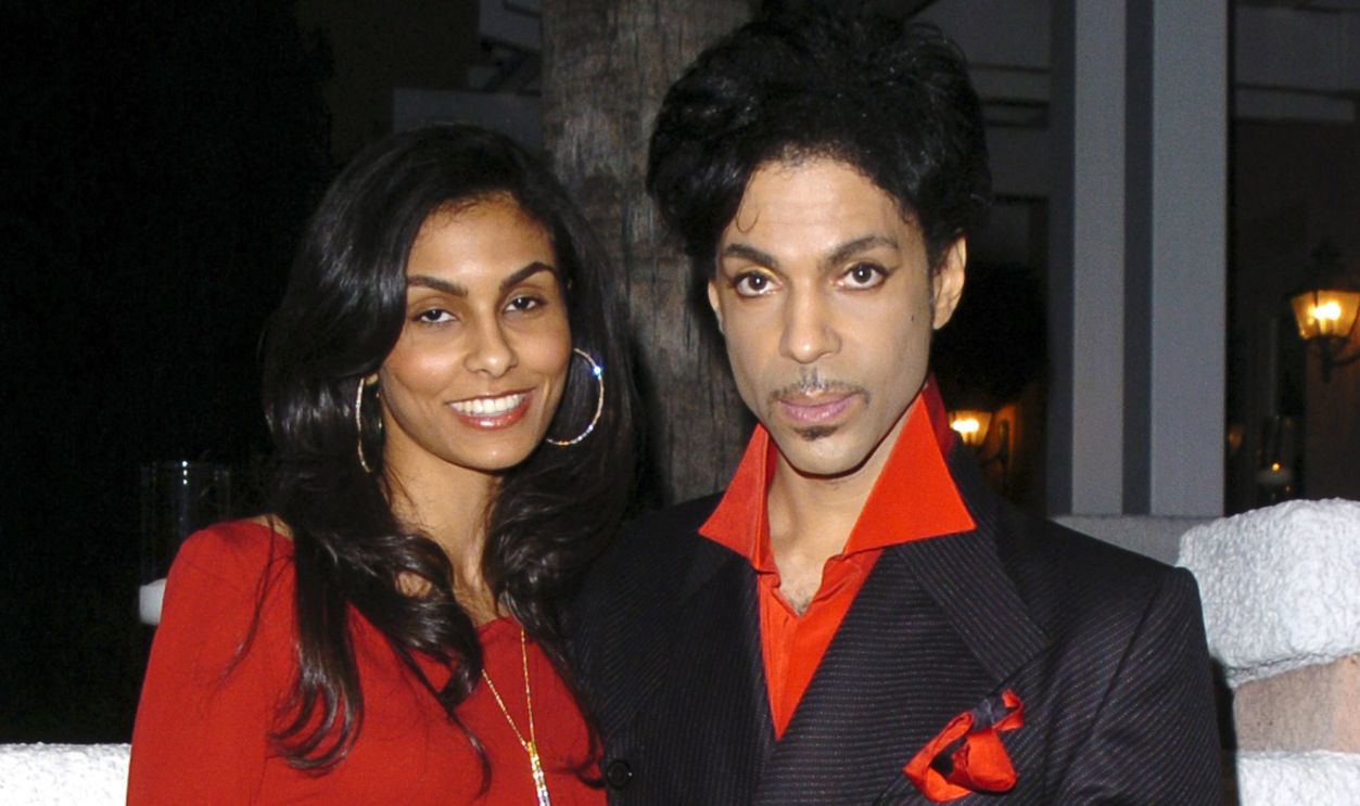 Manuela Testolini and Prince during Clive Davis' 2005 Pre-GRAMMY Awards Party - Cocktail Reception at Beverly Hills Hotel in Beverly Hills, California, United States.