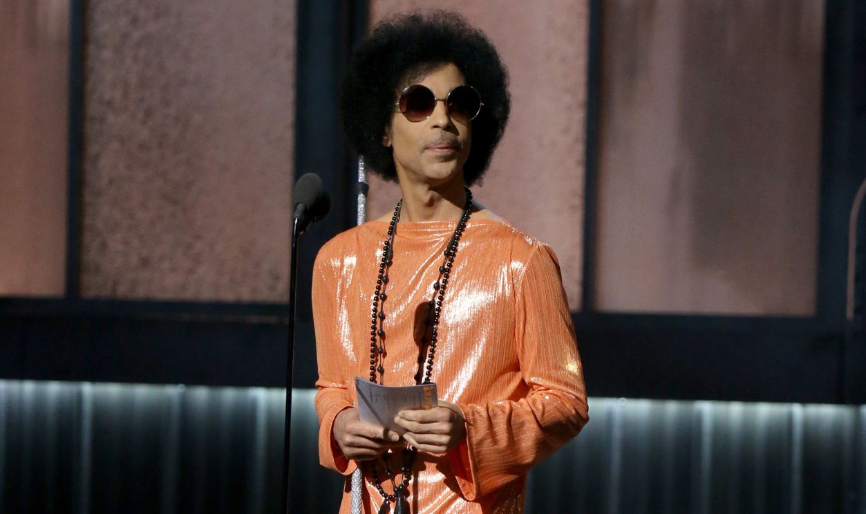 Singer/songwriter Prince speaks onstage during The 57th Annual GRAMMY Awards at STAPLES Center on February 8, 2015 in Los Angeles, California.