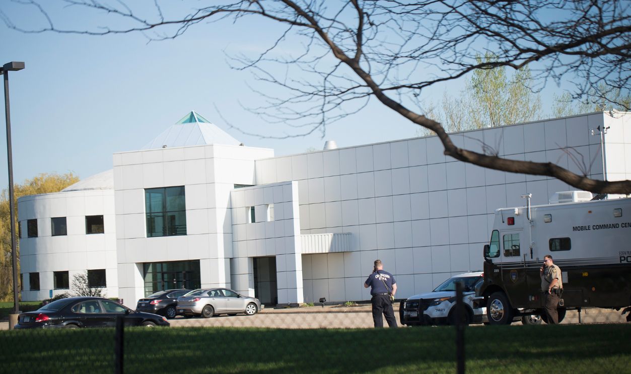 Police continue to stand guard at Paisley Park, the home and studio of Prince, on April 22, 2016 in Chanhassen, Minnesota. Prince, 57, was pronounced dead shortly after being found unresponsive yesterday at Paisley Park.