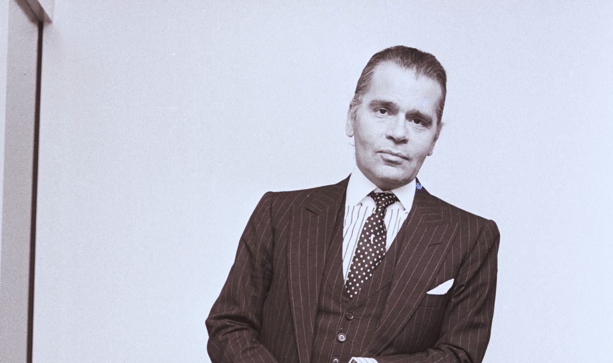 Gettyimages - 1460910923, Karl Lagerfeld, Paris Portrait of fashion designer Karl Lagerfeld in pinstriped suit