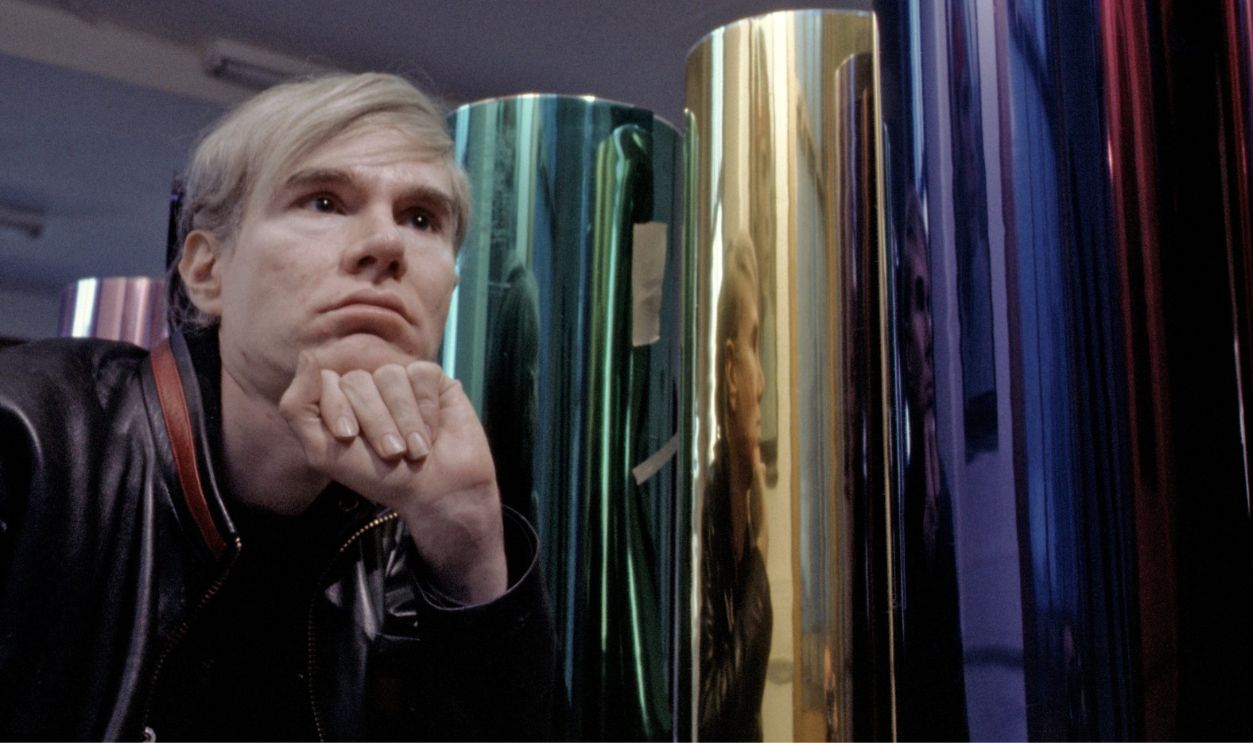 Andy Warhol photographed in 1968 at the factory at 33 Union Square West.
