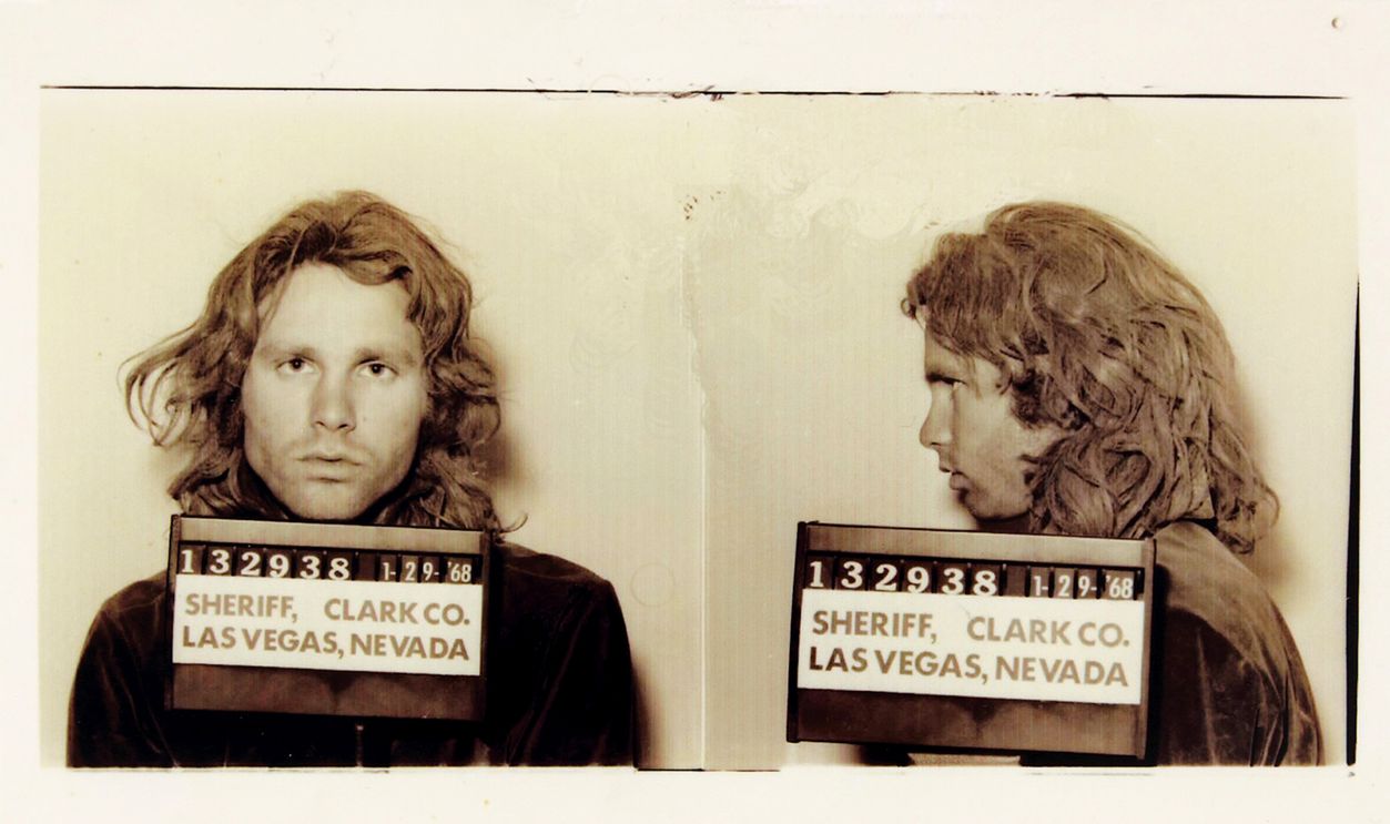 Gettyimages - 948346218, Jim Morrison Mugshot in Las Vegas Singer Jim Morrison of the rock and roll band 