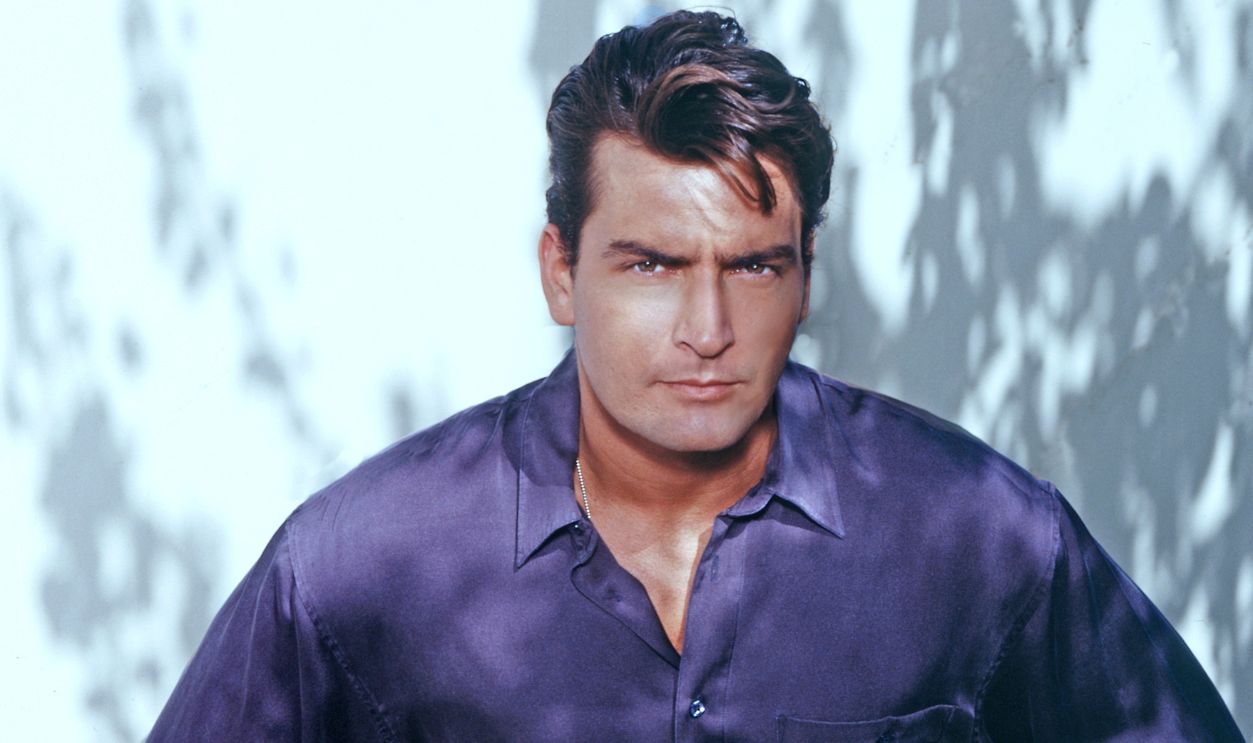 Actor Charlie Sheen poses in Los Angeles, California
