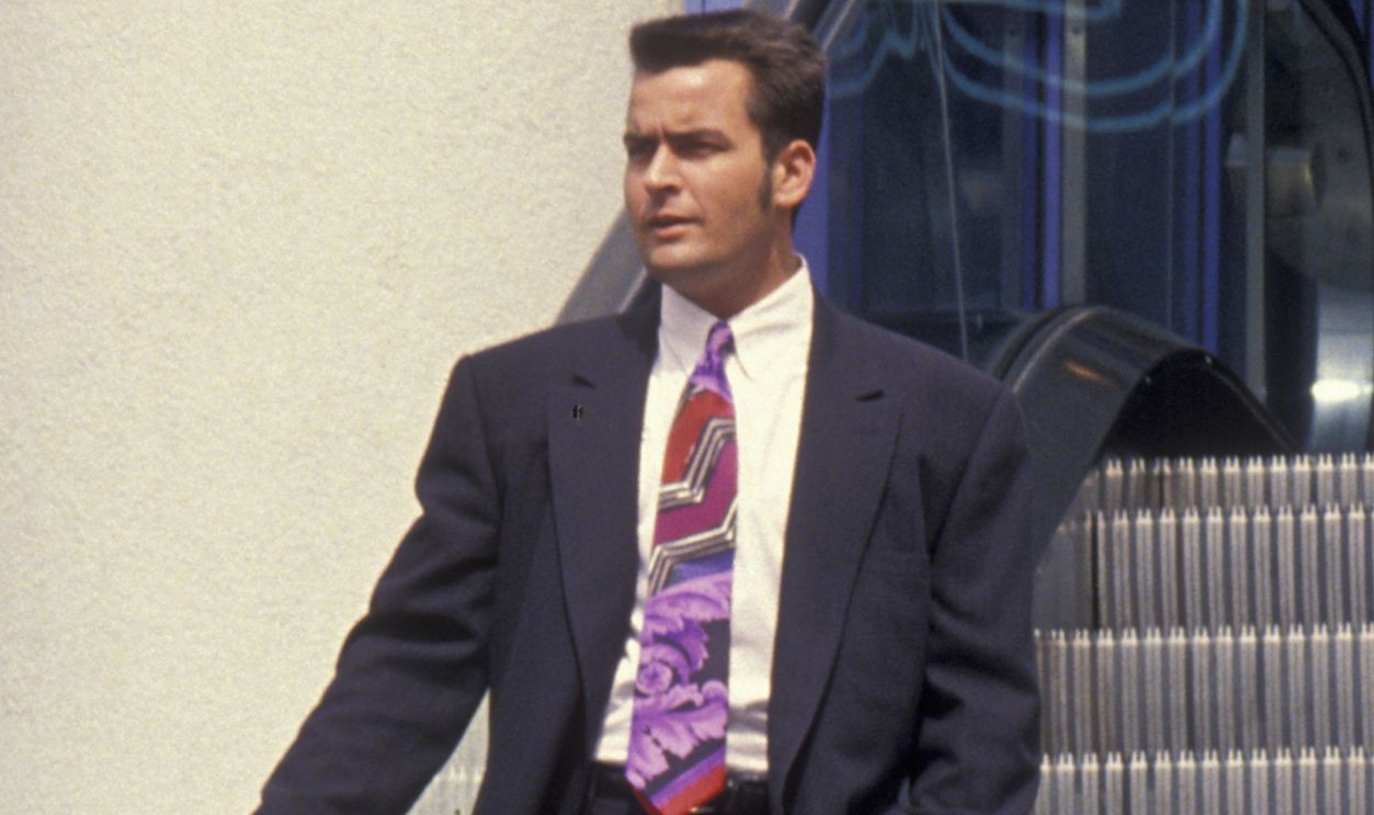 Actor Charlie Sheen attends Charlie Sheen Hollywood Walk of Fame Ceremony on September 24, 1994 at the Hollywood Walk of Fame in Hollywood, California.