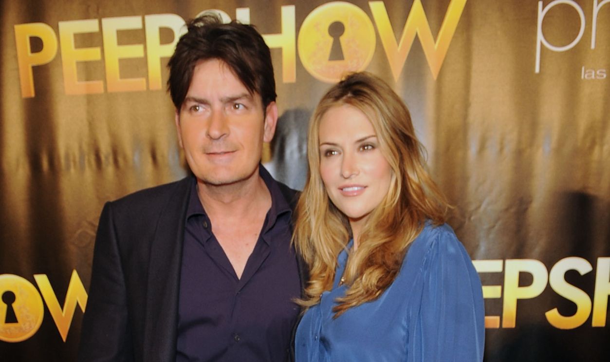 Charlie Sheen and Brook Sheen attend the opening of PEEPSHOW at Planet Hollywood Resort & Casino on April 18, 2009 in Las Vegas, Nevada.