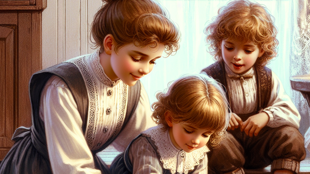 sister taking care of her sibling