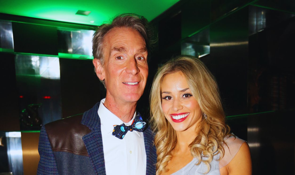 Gettyimages - 452281003, Dancing With The Stars Season 17 Wrap Party LOS ANGELES, CA - NOVEMBER 26: Television personality Bill Nye (L) and dancer Tyne Stecklein attend Dancing With The Stars Season 17 wrap party at Sofitel Los Angeles on November 26, 2013 in Los Angeles, California.