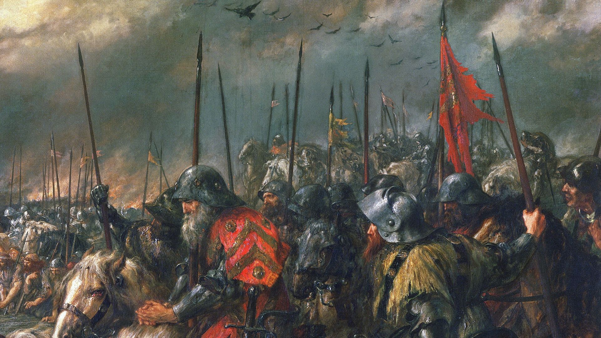 File:Morning of the Battle of Agincourt, 25th October 1415.PNG