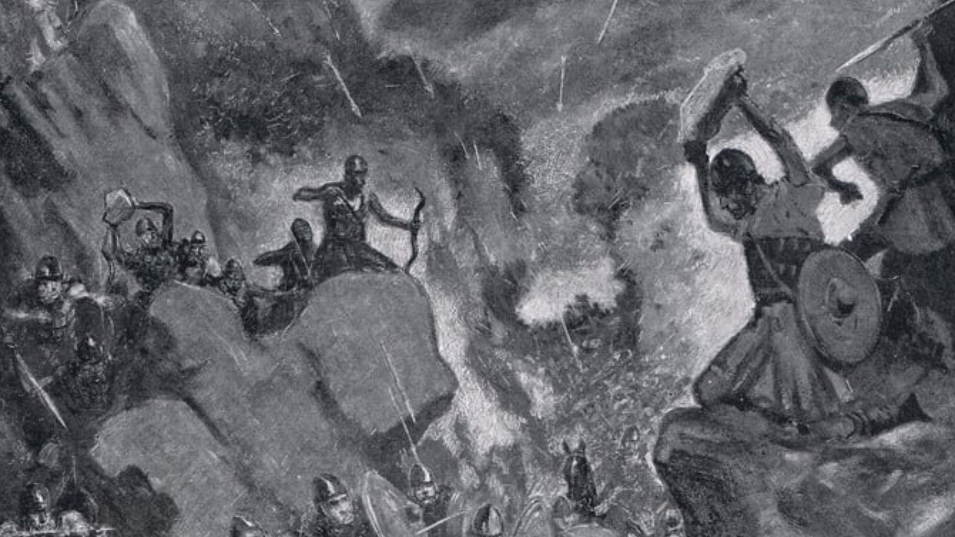 File:Edward Frank Gillett - Henry's army trapped in a Welsh defile (Battle of Ewloe, 1157).jpg