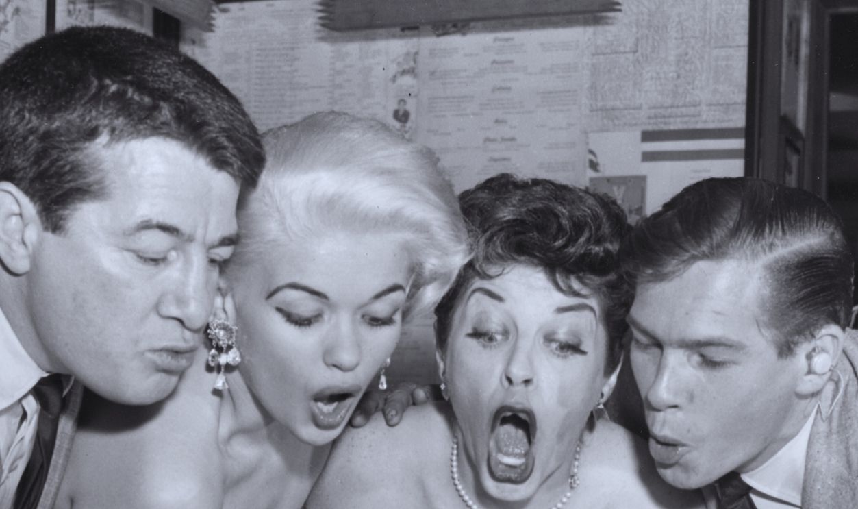 Gettyimages - 2219504958, Rocky Graziano, Jayne Mansfield, Martha Raye, And Johnny Raye Rocky Graziano, Jayne Mansfield, Martha Raye, and Johnny Raye celebrate Martha Raye's thirty year anniversary in show business.