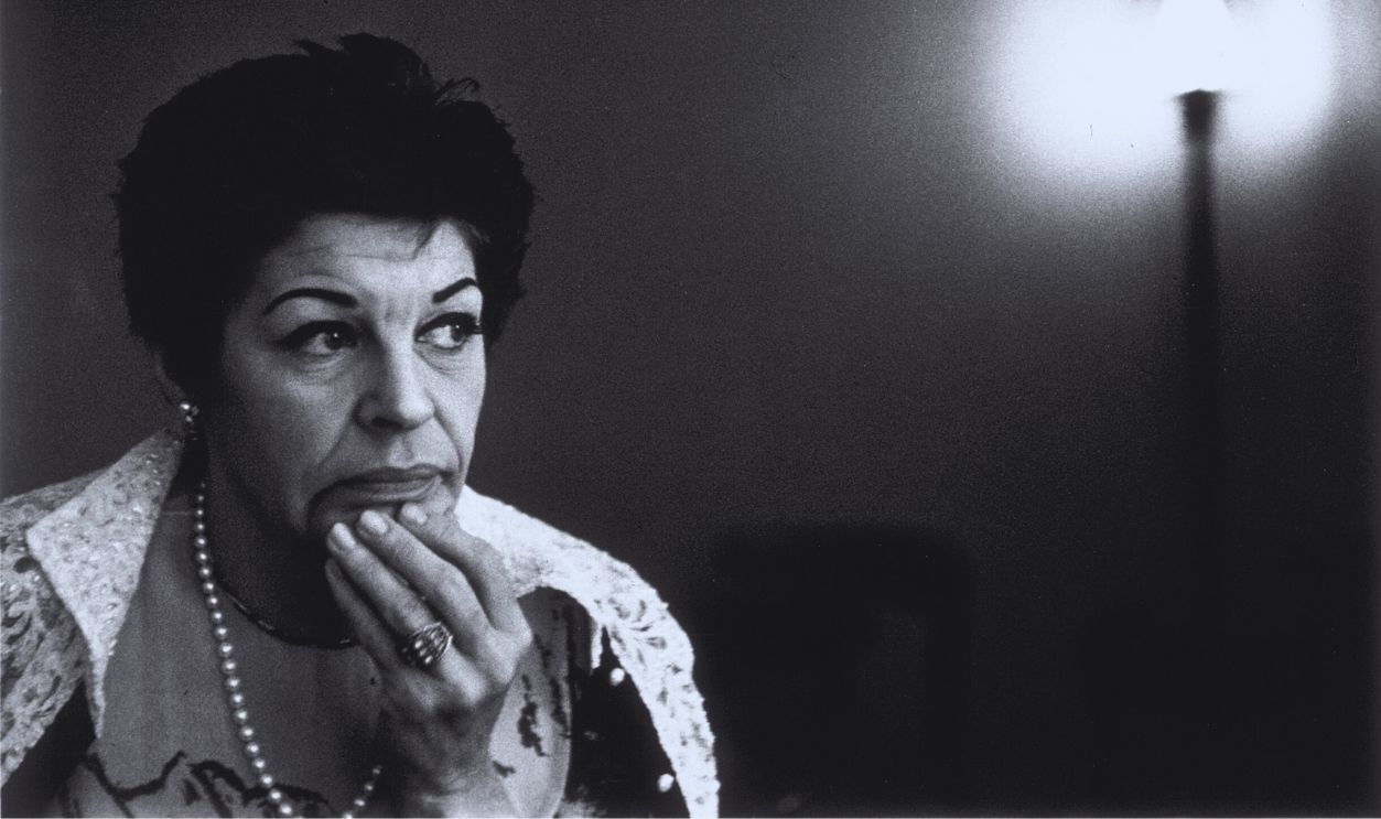 Gettyimages - 50714590, Martha Raye Comedienne Martha Raye looking very serious during an interview.