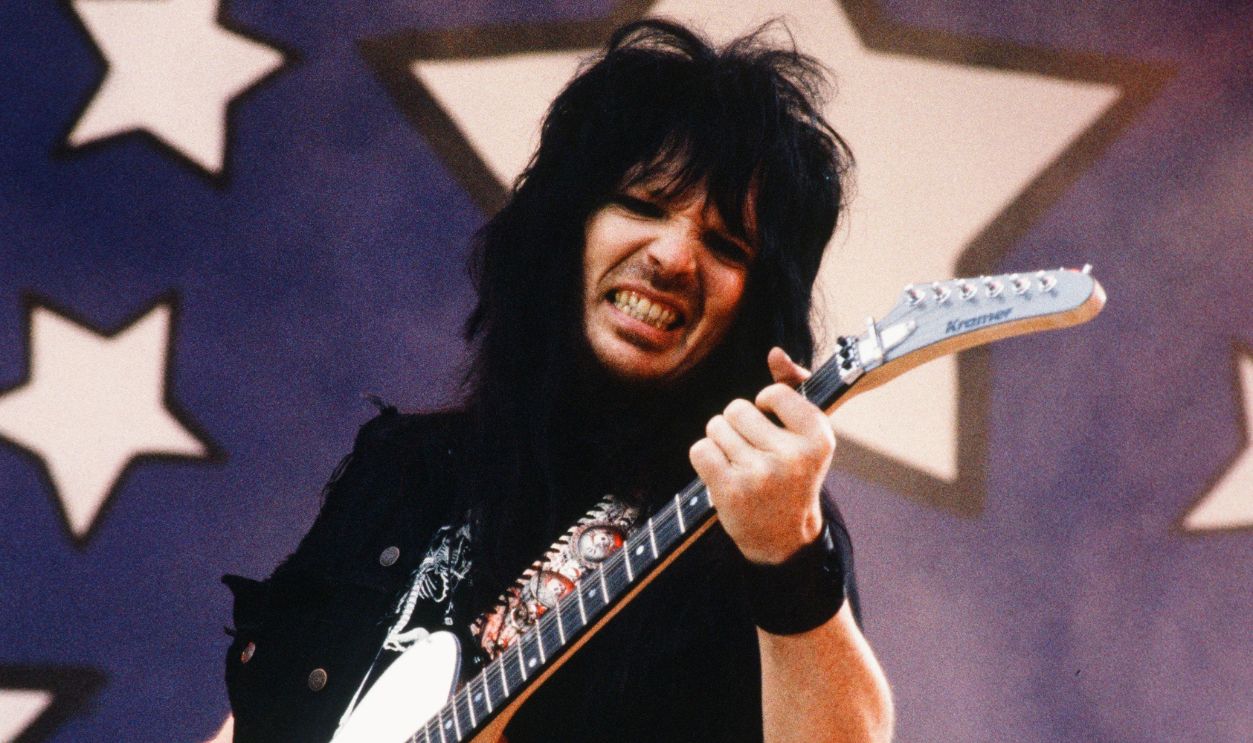 Motley Crue, live, Moscow Music Peace Festival 1989 at Luzhniki Stadium, Moscow, USSR, 12th and 13th August, 1989. Mick Mars (guitar). 