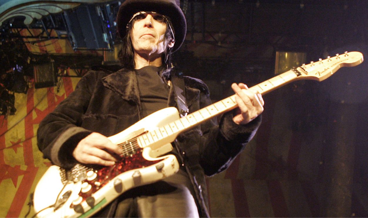 Guitarist Mick Mars of Motley Crue performs live at Madison Square Garden on March 3, 2005 in New York City.