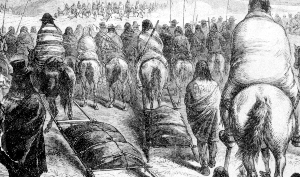 Crazy Horse And Fellow Sioux Ride To Red Cloud Agency