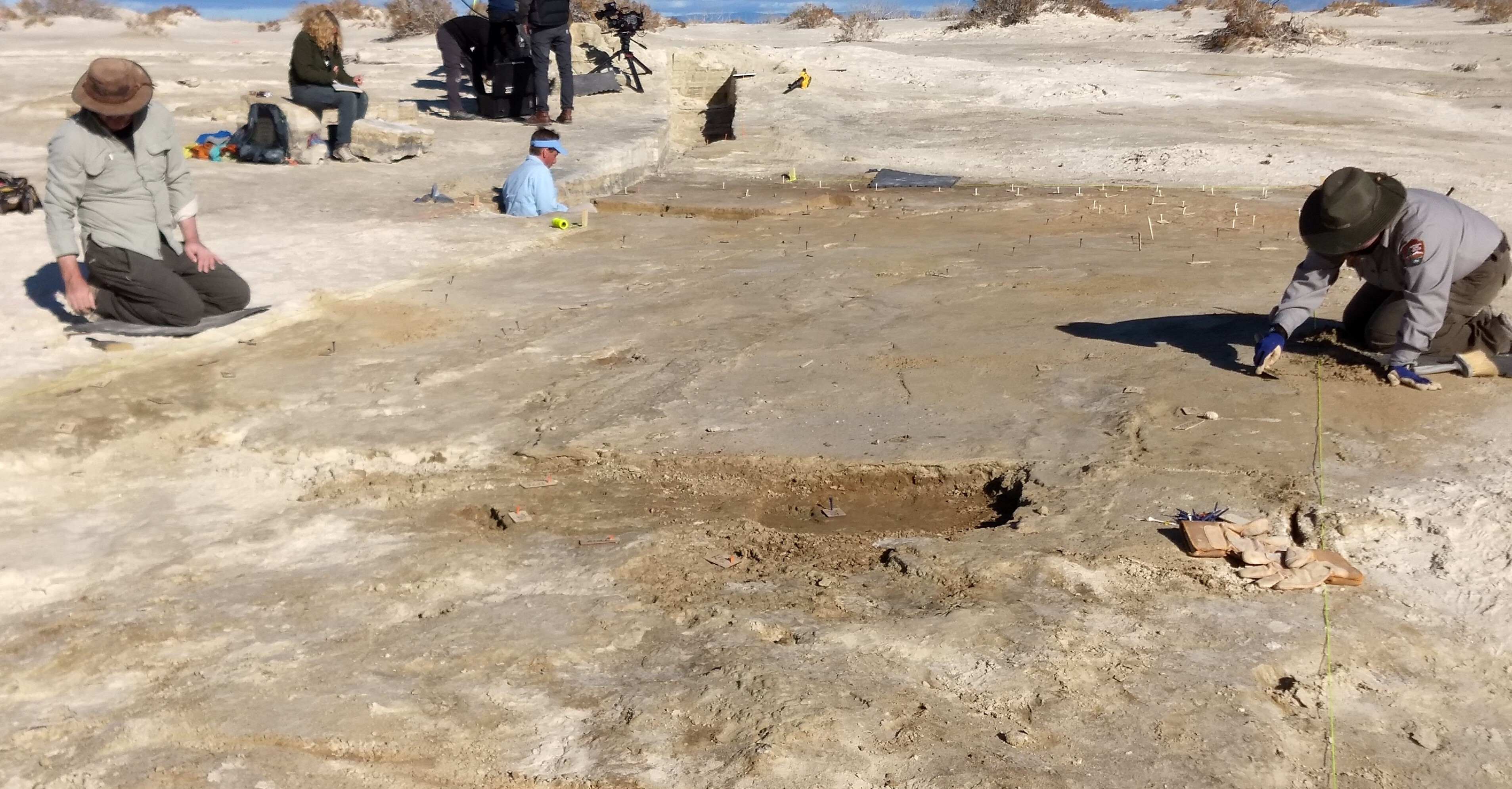 File:Multiple techniques were used during the excavation of the fossilized footprints due to the varying environmental conditions (4e4c3bfb-a121-4e95-aa37-6395b68aee8b).jpg