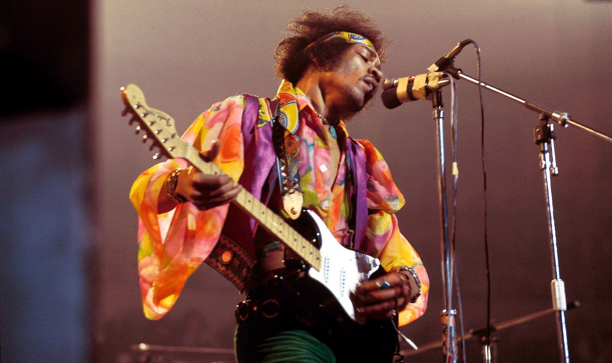 Gettyimages - 84893759, Jimi Hendrix Live At The Royal Albert Hall American rock guitarist and singer Jimi Hendrix (1942-1970) performs live on stage playing a black Fender Stratocaster guitar with The Jimi Hendrix Experience at the Royal Albert Hall in London on 24th February 1969.