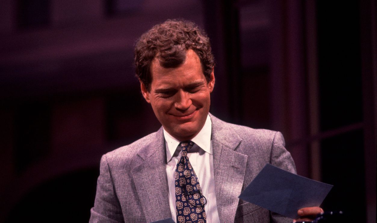 Late night television talk show personality David Letterman hosting the David Letterman Show from the Chicago Theater in Chicago Illinois, May 1, 1989.