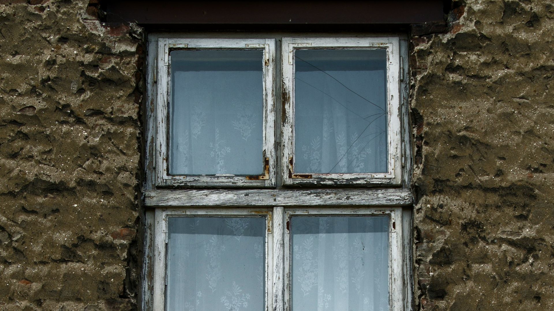 gray wooden framed window glass