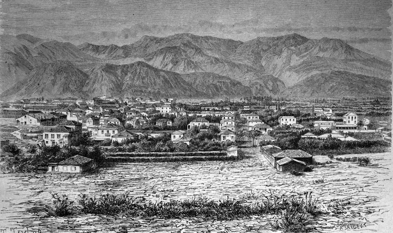 Gettyimages - 629428493, View of sparta, greece View of sparta, greece, historical illustration, about 1886 