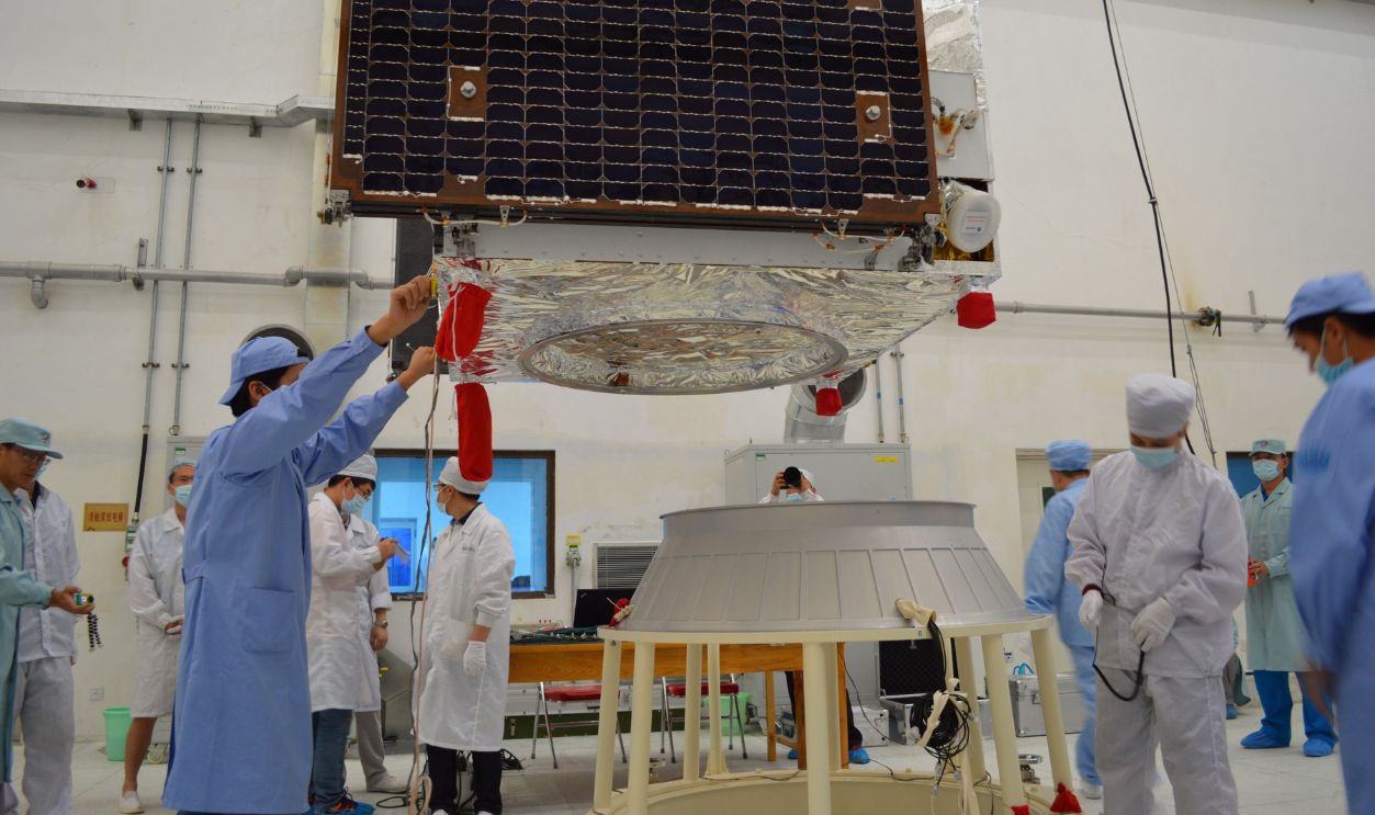 CHINA-FIRST QUANTUM COMMUNICATION SATELLITE-MICIUS-LAUNCHING-PREPARATIONS