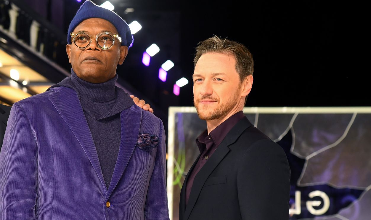 Bruce Willis, Samuel L. Jackson and James McAvoy attend the European Premiere of