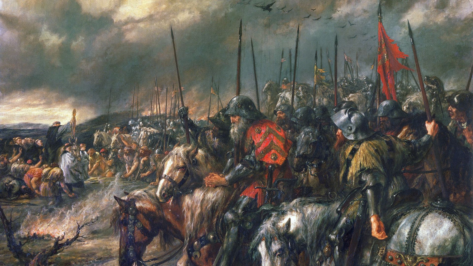 File:Morning of the Battle of Agincourt, 25th October 1415.PNG