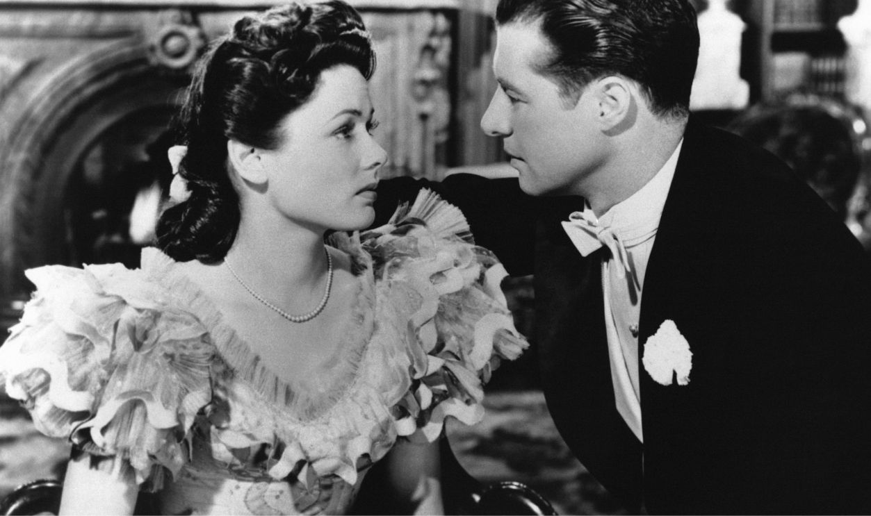 Gene Tierney et Dana Andrews in the film 'Heaven Can Wait'
