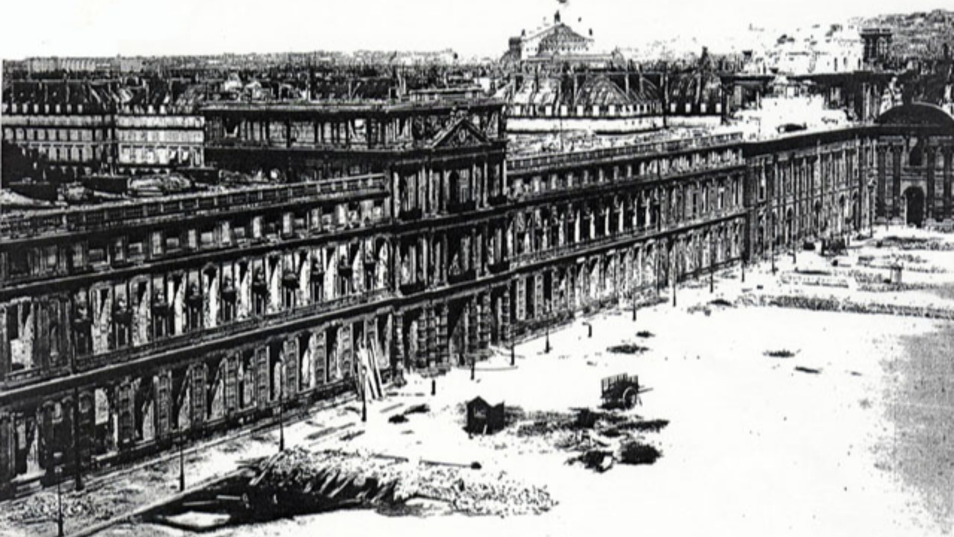 File:Tuileries Palace in 1871 after the burning during the fights of the Commune de Paris.jpg
