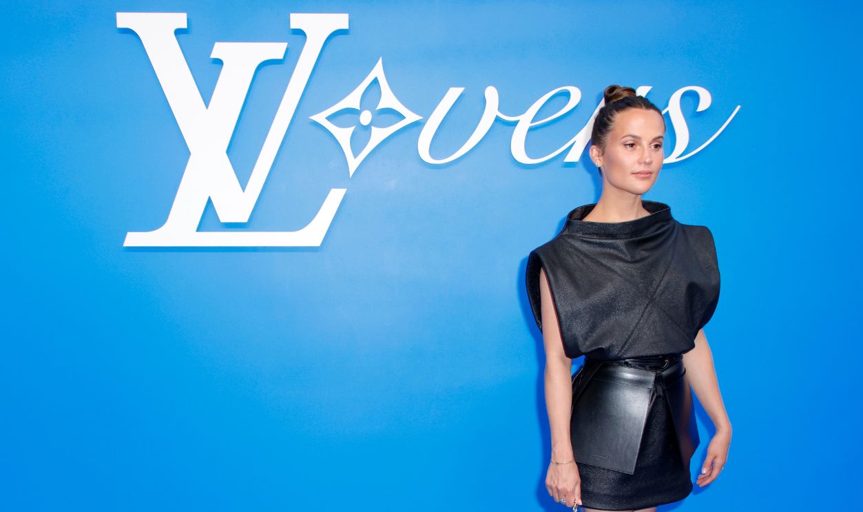 Alicia Vikander attends the Louis Vuitton Menswear Spring/Summer 2025 show as part of Paris Fashion Week on June 18, 2024 in Paris, France.